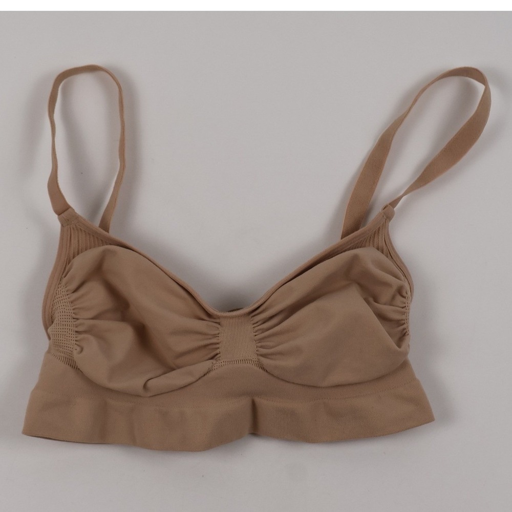 SKIMS Bralette Fits Everybody Ruched Nude Tan Medium NWOT
